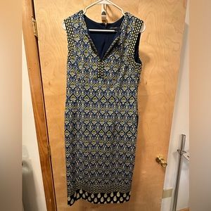 NWT Maggy London Multi-Colored Boho print Sheath Dress Size 12
